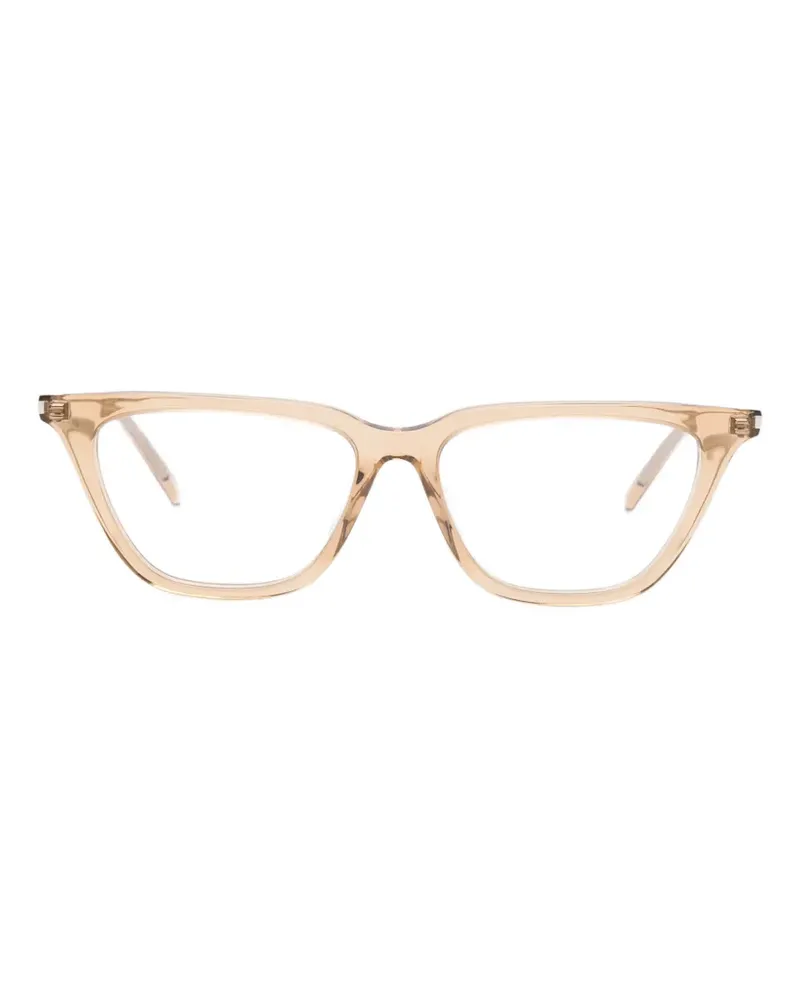 Saint Laurent Brille mit eckigem Gestell - Nude Nude