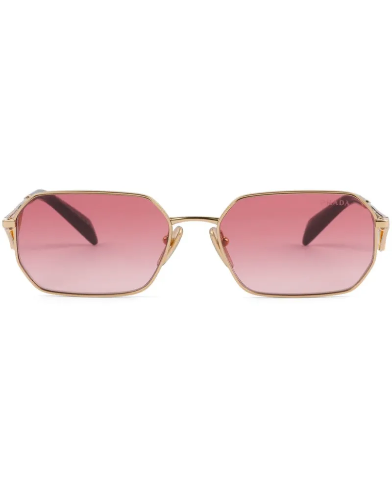 Prada Sonnenbrille mit eckigem Gestell - Rosa Rosa