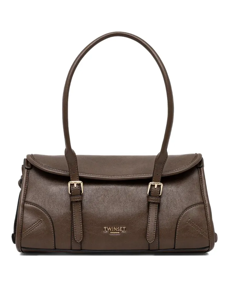 Twin-Set logo-lettering tote bag - Braun Braun