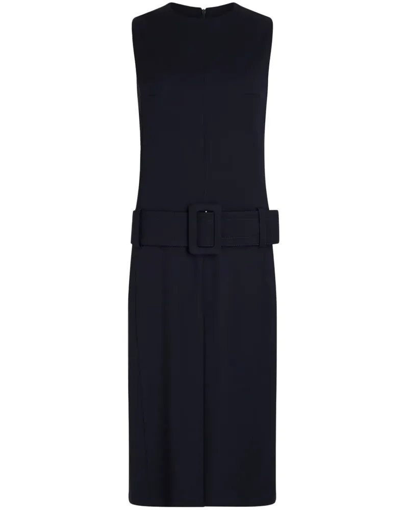 Patou Twill-Midikleid mit Gürtel - Schwarz Schwarz