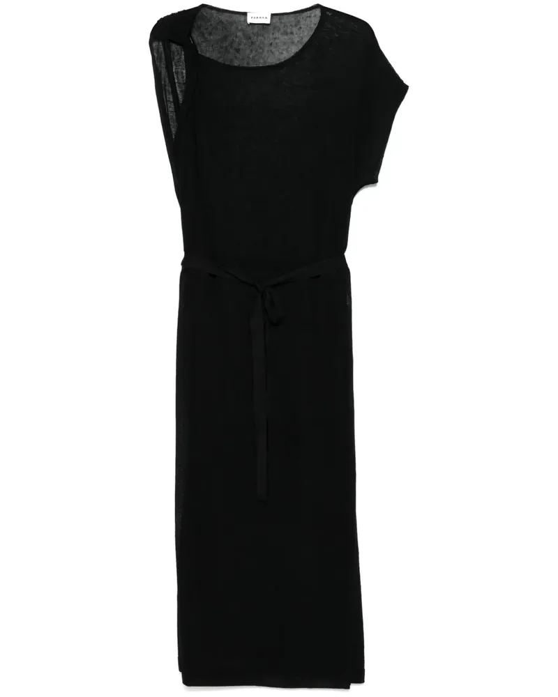 P.A.R.O.S.H. P.A.R.O H. Maxikleid mit Twist-Detail - Schwarz Schwarz