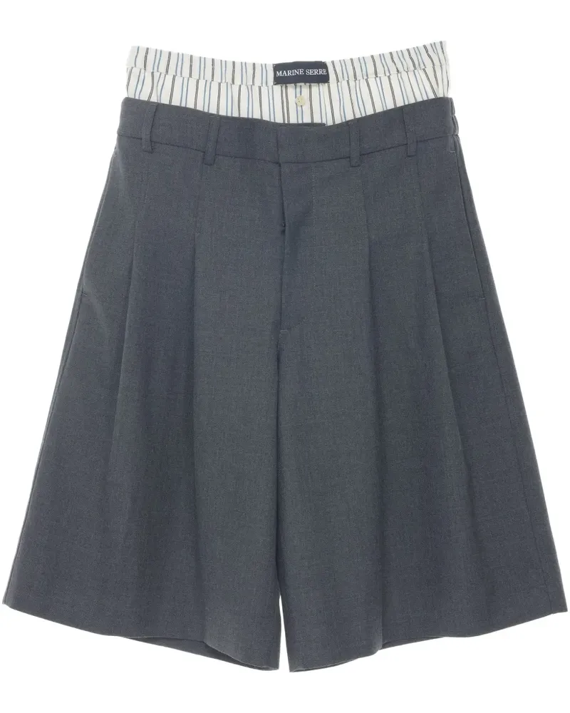 Marine Serre Elegante Shorts - Grau Grau