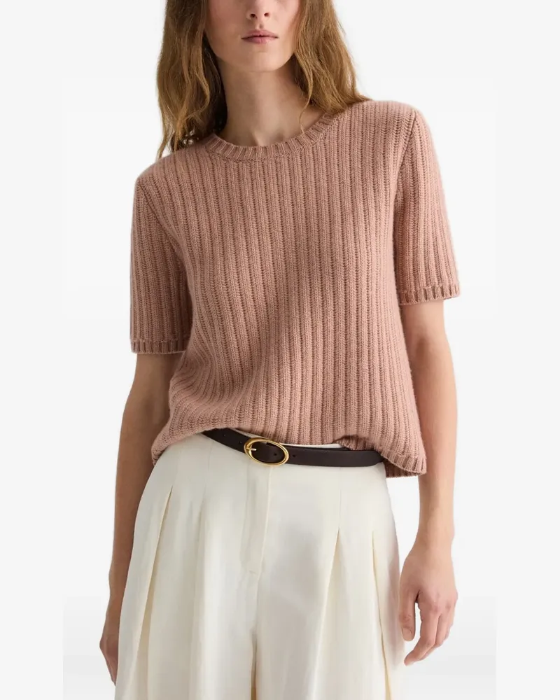 TWP Audrey ribbed-knit sweater - Rosa Rosa