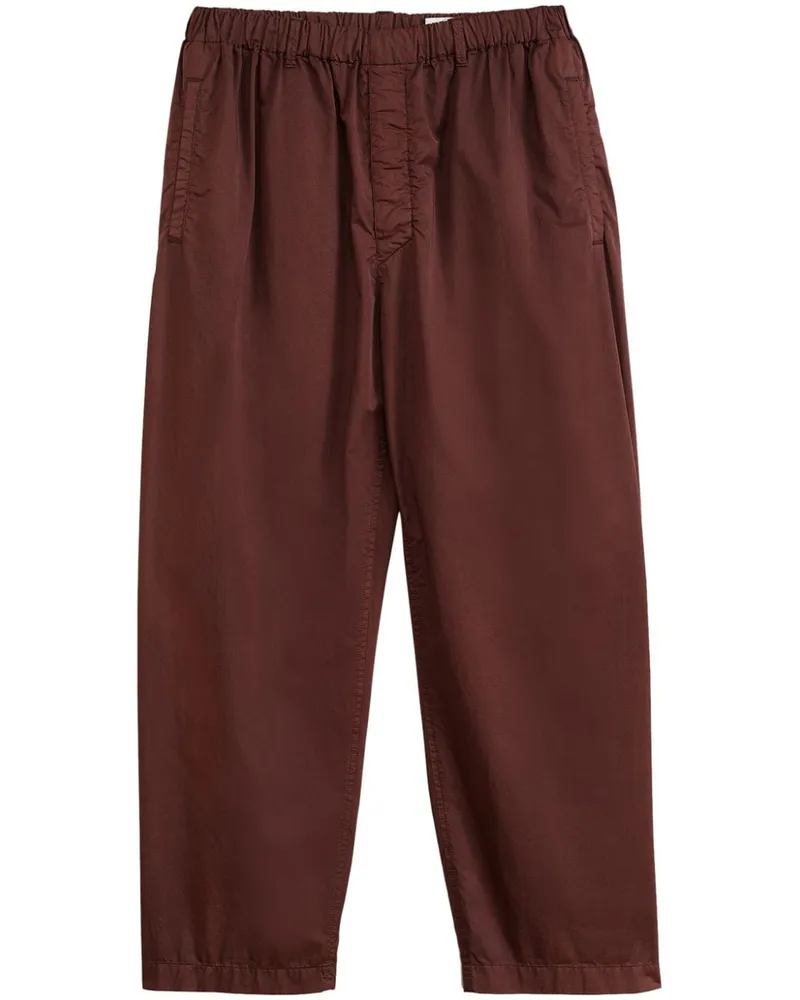 Christophe Lemaire Cropped-Hose mit Stretchbund - Rot Rot