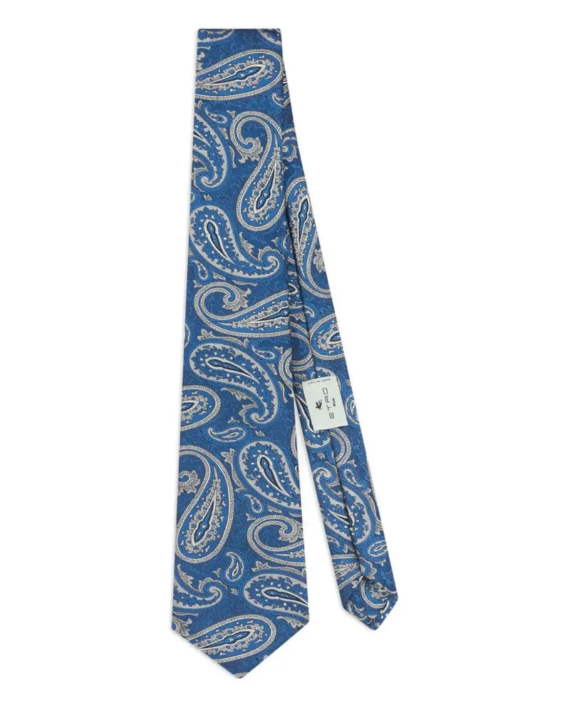 Etro Krawatte mit Paisleymuster - Blau Blau
