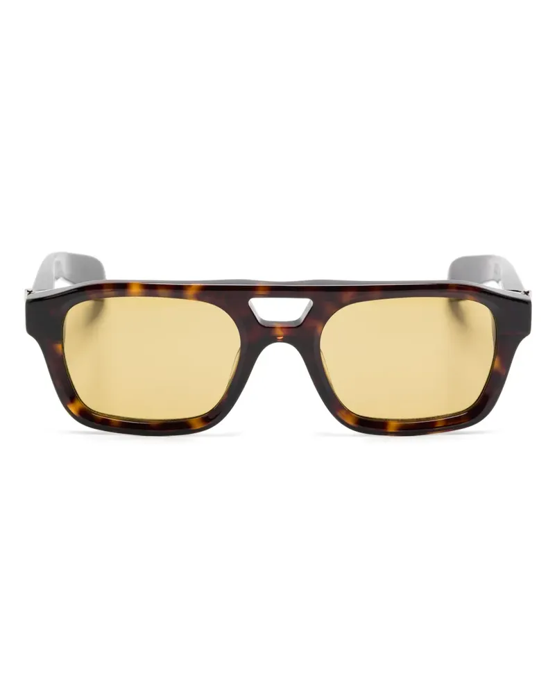 Alexander McQueen T-Bar Sonnenbrille - Braun Braun