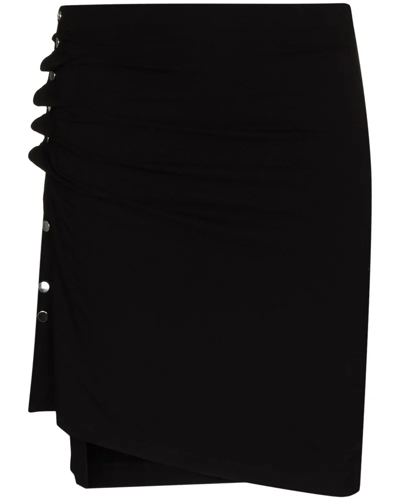 Paco Rabanne Asymmetrischer Minirock - Schwarz Schwarz