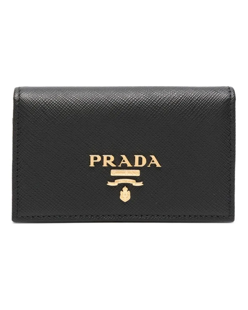 Prada Kartenetui aus Saffiano-Leder - Schwarz Schwarz