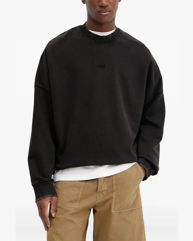 Won Hundred Sweatshirt mit Logo-Stickerei - Schwarz Schwarz