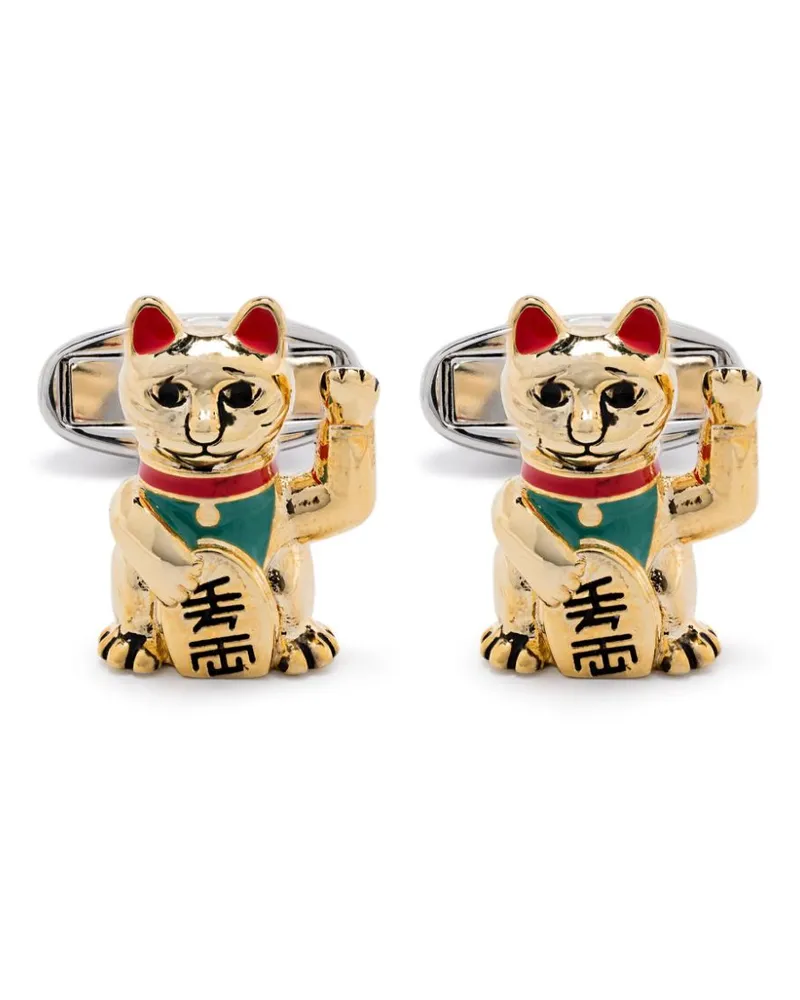 Paul Smith Lucky Gold Cat Manschettenknöpfe Gold