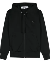 Comme des Garçons Kapuzenjacke mit Herz-Patch Schwarz