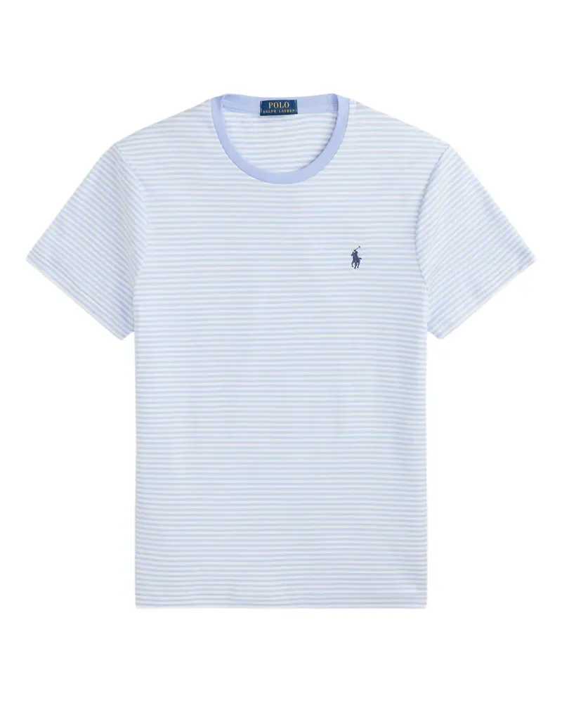 Ralph Lauren Gestreiftes T-Shirt mit Logo - Blau Blau