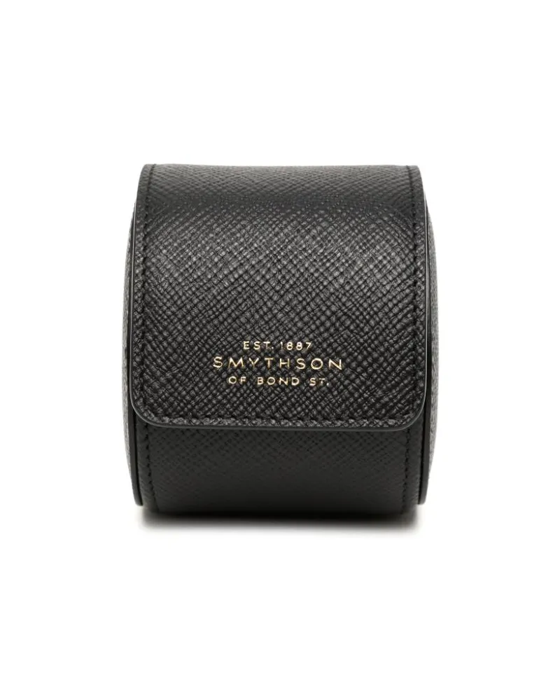 Smythson Panama Uhrenrolle - Schwarz Schwarz