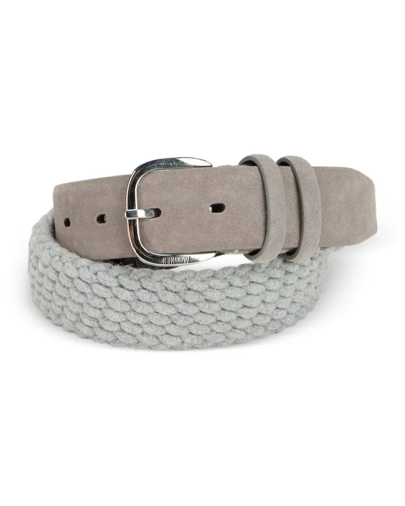 MOORER Cleowbt suede-knitted belt - Grau Grau