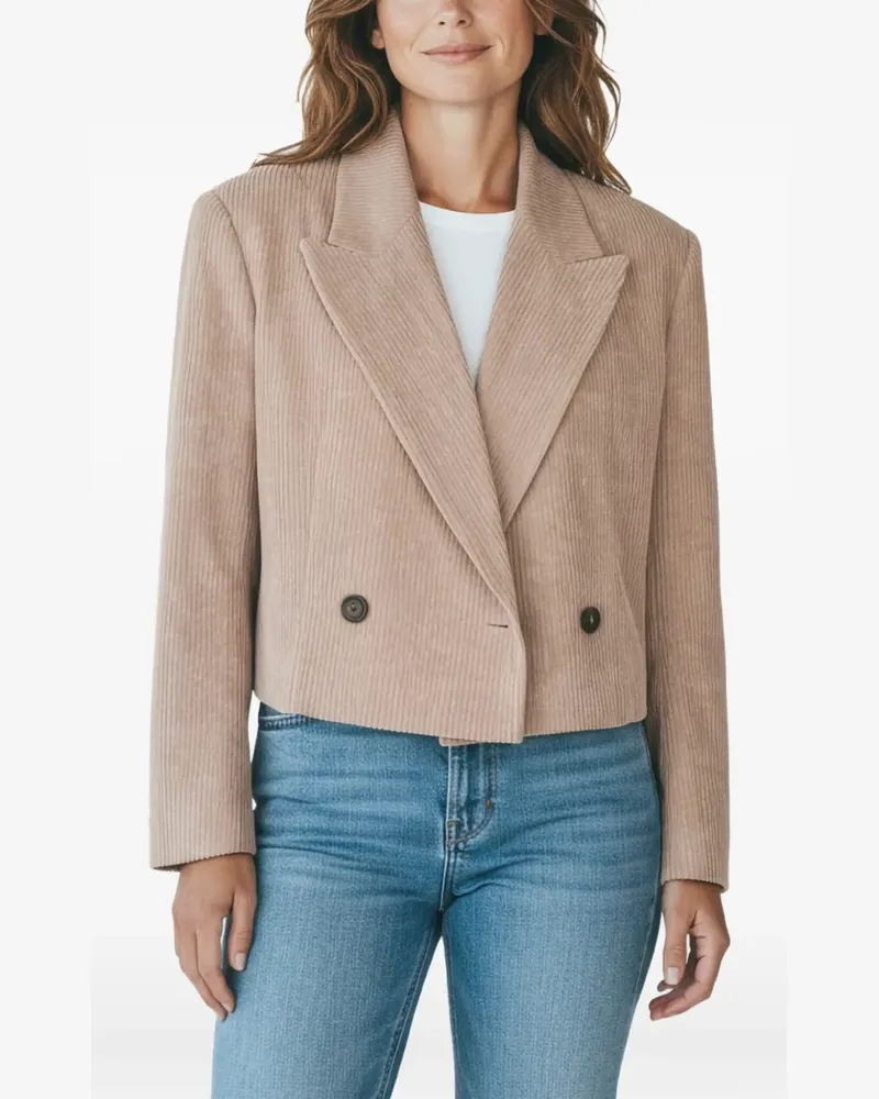 Brunello Cucinelli Cropped-Blazer aus Cord - Braun Braun