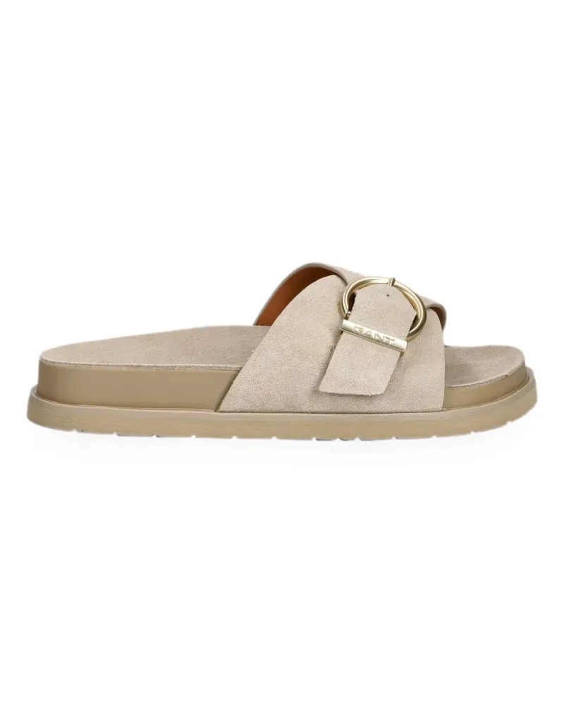 Gant buckle-detail slides - Nude Nude