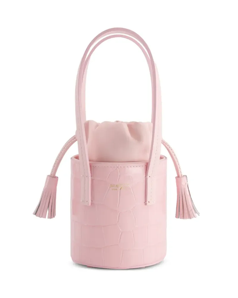 Giambattista Valli Beuteltasche mit Kroko-Effekt - Rosa Rosa