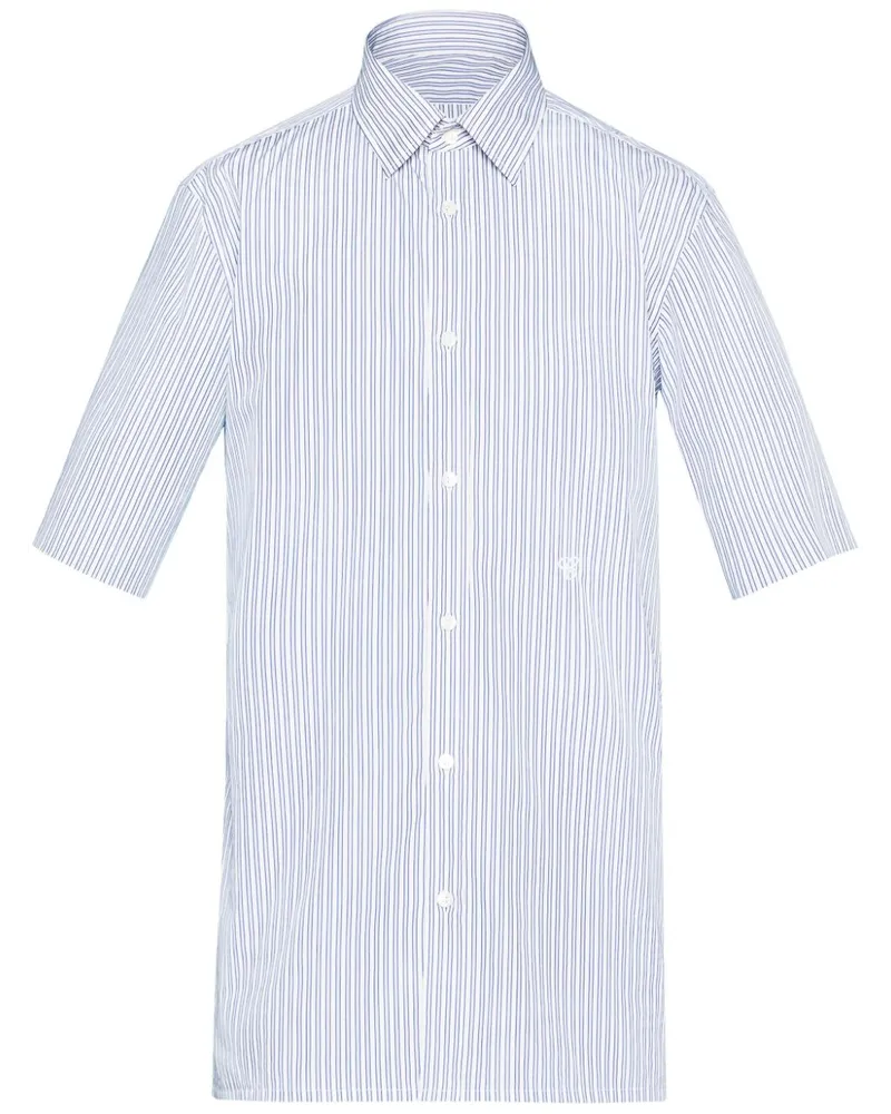 Maison Margiela Gestreiftes C Hemd - Weiß Weiß