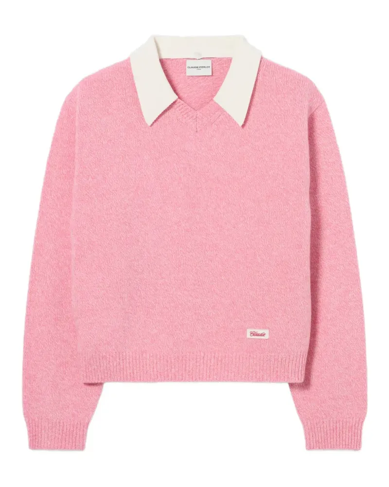 Claudie Pierlot Pullover mit abnehmbarem Kragen - Rosa Rosa