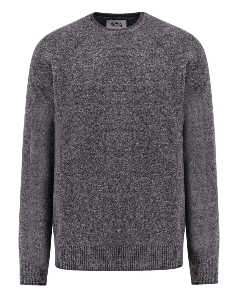 Alpha Industries Gerippter Pullover - Grau Grau