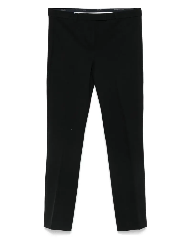Max Mara Klassische Cropped-Hose - Schwarz Schwarz