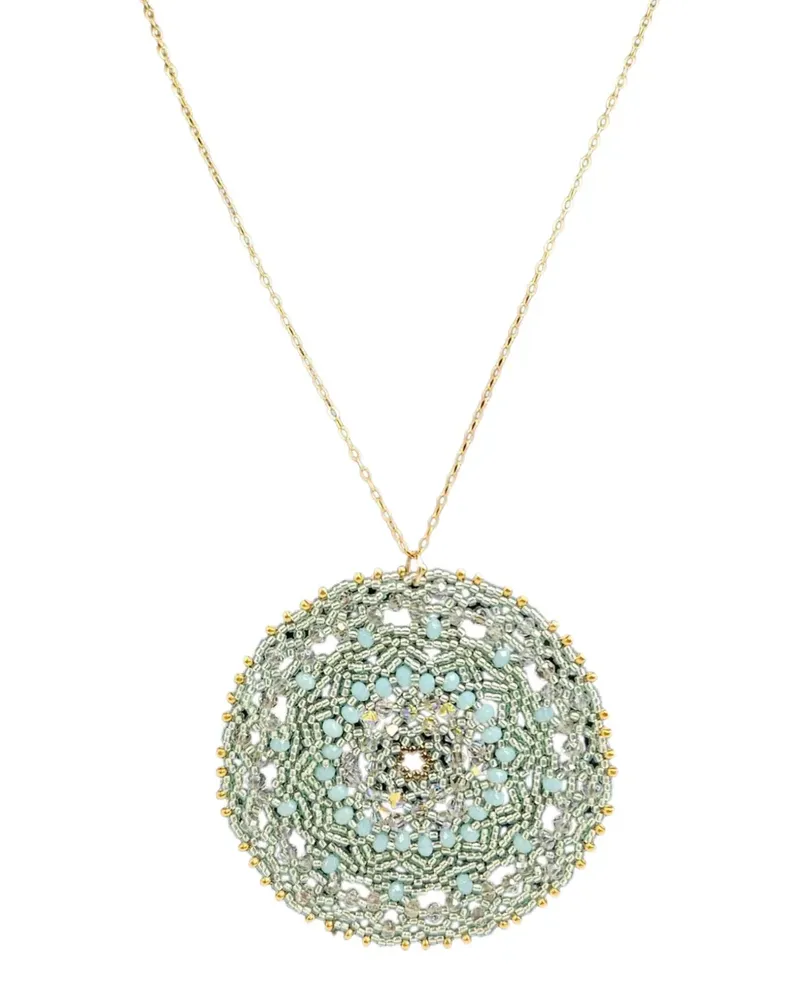 Madison Mandala XL Dreamers bead-embellished necklace - Gold Gold