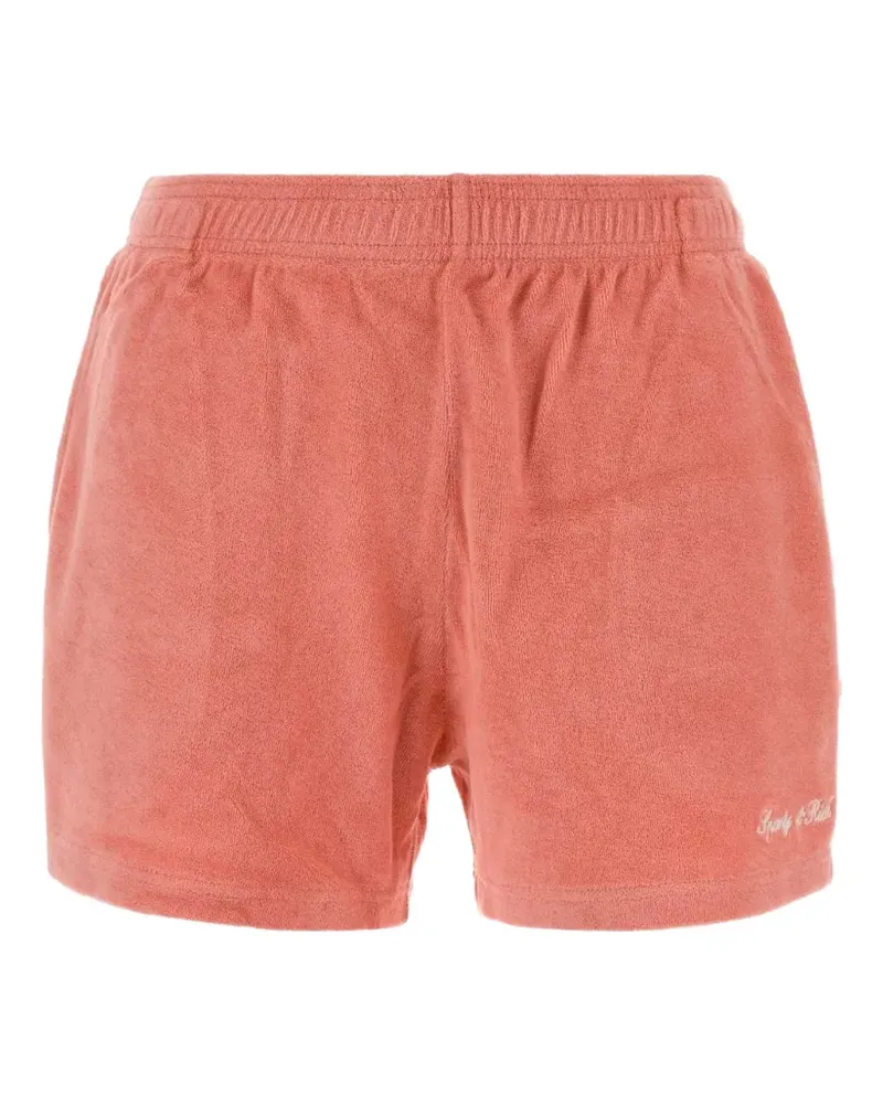 SPORTY & RICH Andy Shorts aus Frottee - Rosa Rosa