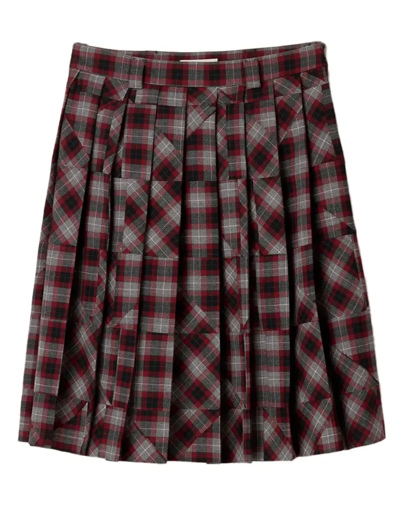 Miu Miu Midirock mit Schottenkaro - Rot Rot