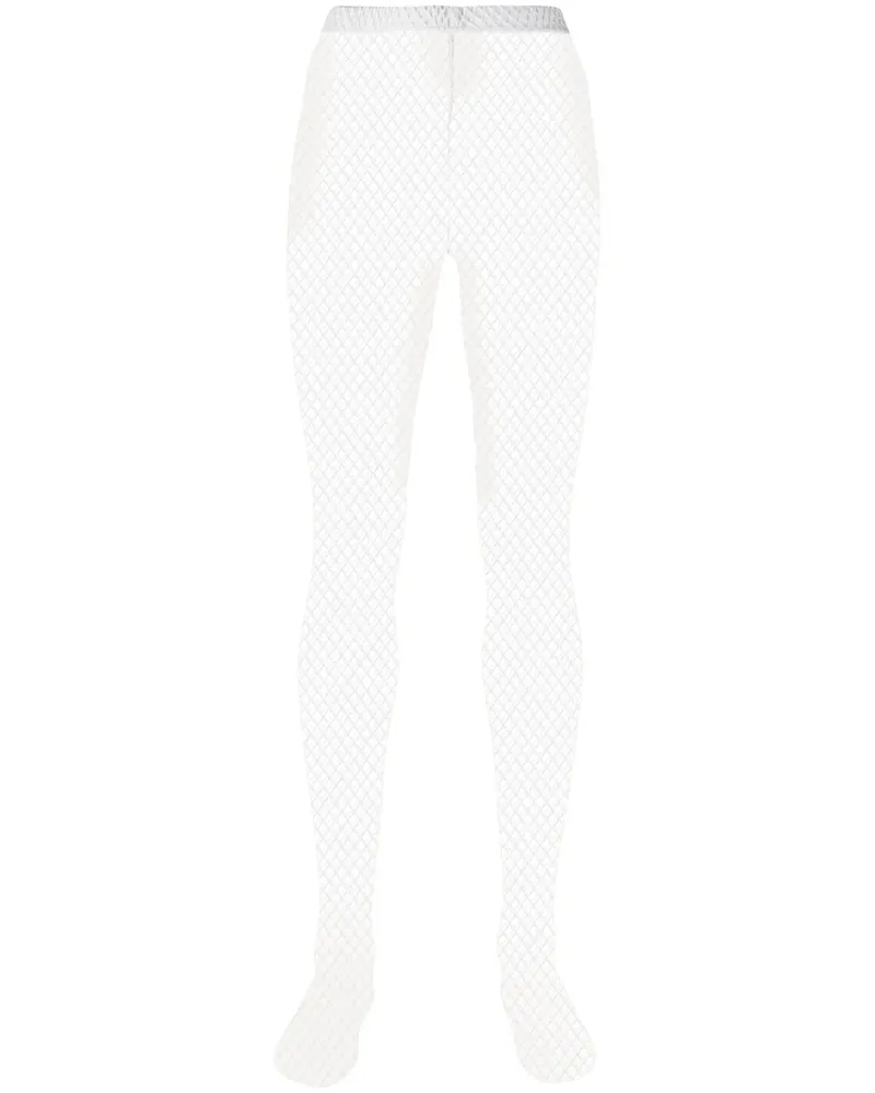 Comme des Garçons Leggings mit Mesh-Einsätzen - Weiß Weiß