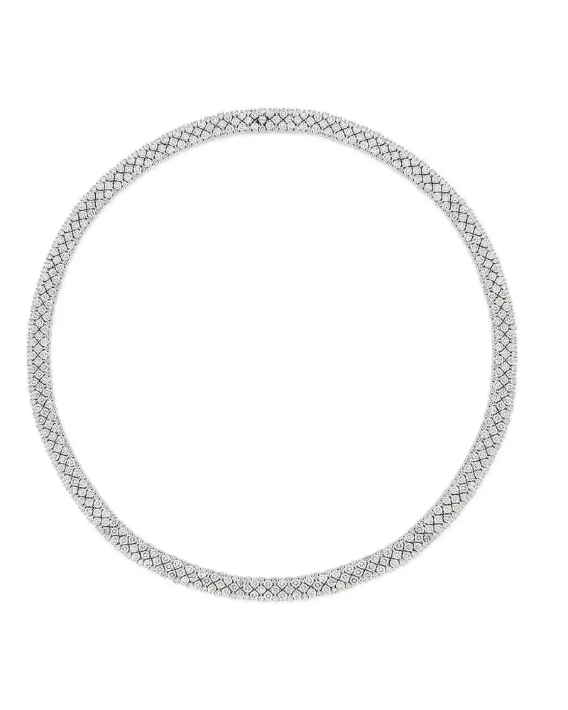 Roberto Demeglio Kaschmirhalskette mit Diamant - Silber Silber