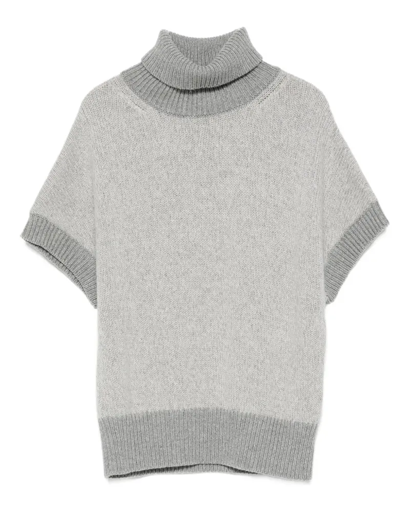 Peserico Kurzärmeliger Rollkragenpullover - Grau Grau