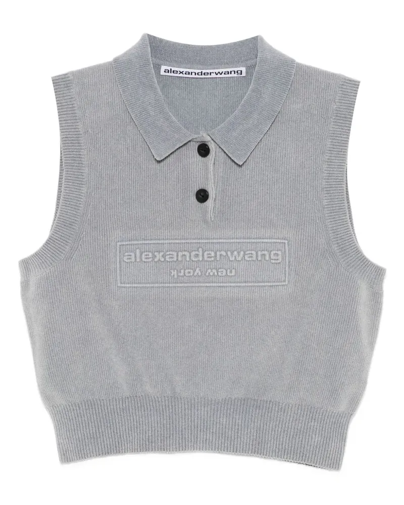 Alexander Wang Trägershirt mit Logo-Stickerei - Grau Grau