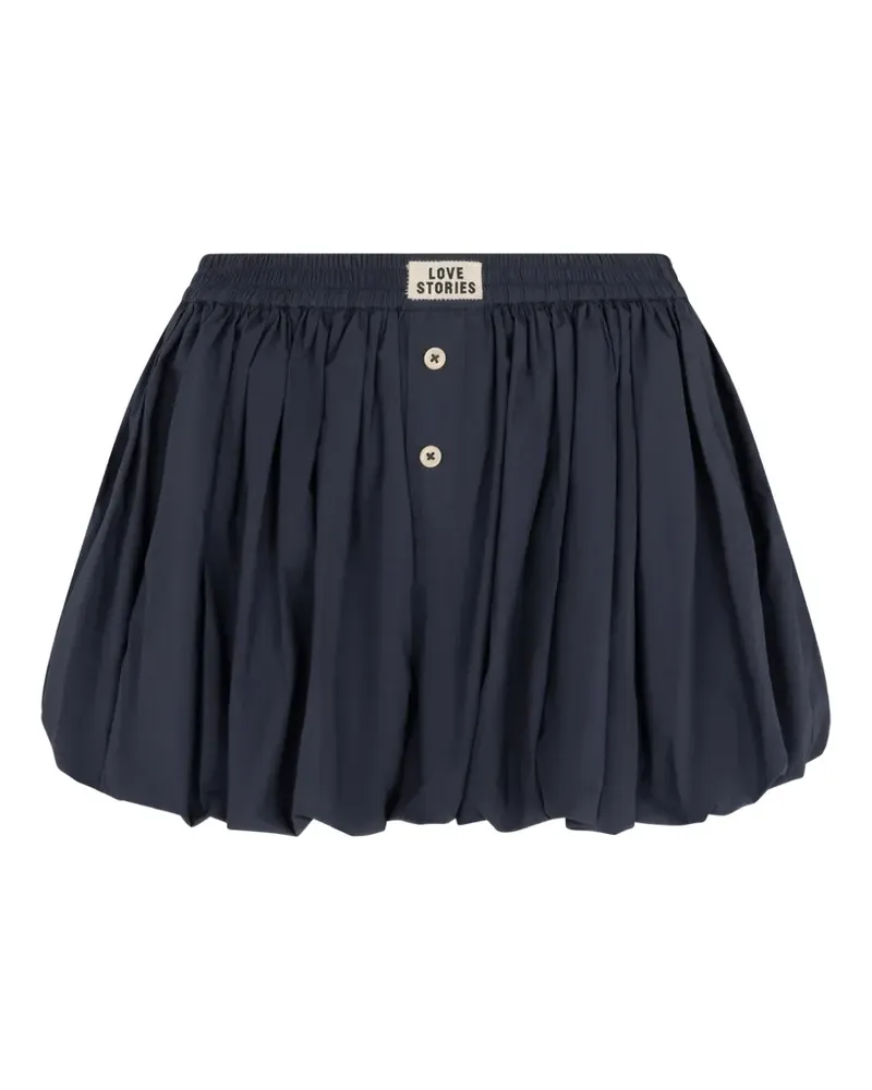 LOVE Stories Kitty gathered bubble-hem shorts - Blau Blau