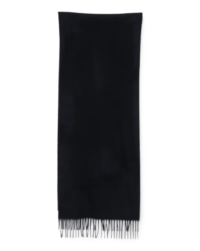 Closed fringed-edge scarf - Blau Blau