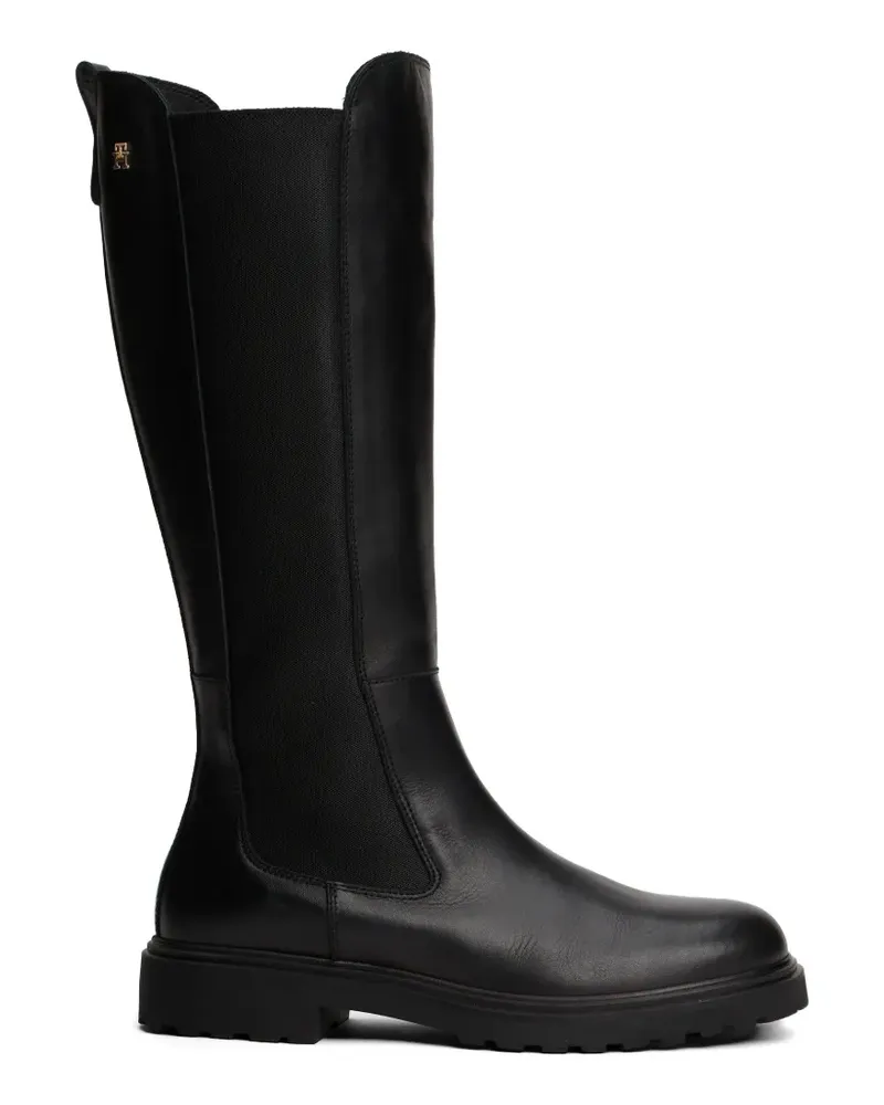 Tommy Hilfiger elastic-panel mid-calf boots - Schwarz Schwarz