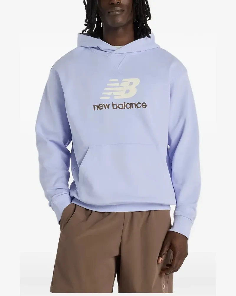 New Balance logo-print hoodie - Violett Violett
