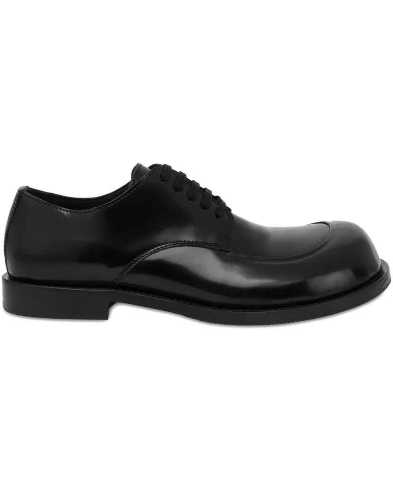 Moschino polished lace-up oxford shoes - Schwarz Schwarz