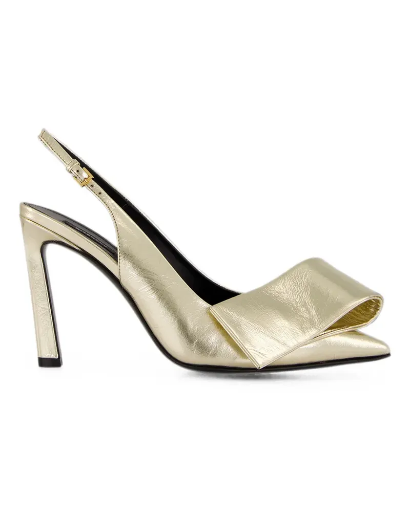 Givenchy twisted-ribbon slingback pumps - Gold Gold
