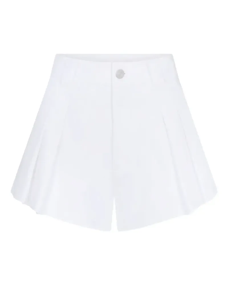 Frame Denim Strukturierte Shorts mit Falten - Weiß Weiß