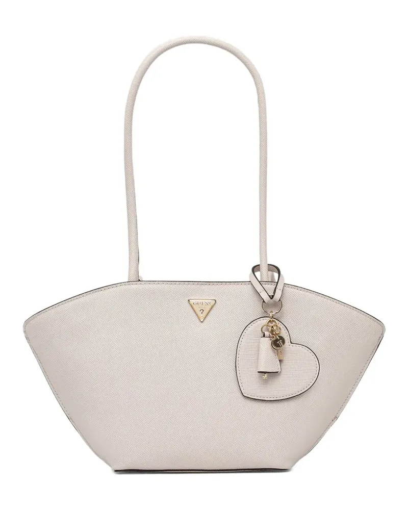 Guess Bolena Schultertasche mit Herzanhänger - Nude Nude
