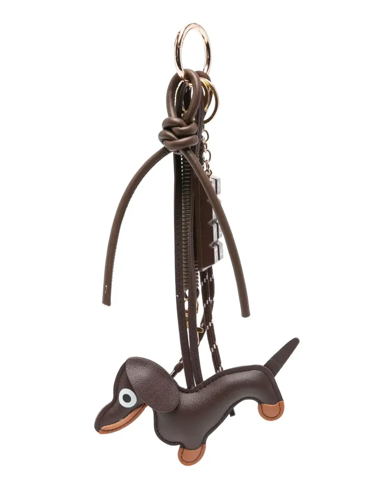 Manokhi Anhänger mit Hundeapplikation - Braun Braun