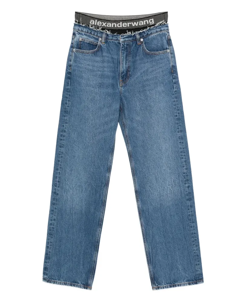Alexander Wang Jeans mit Logo-Bund - Blau Blau