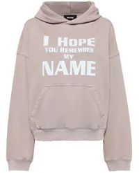 WE 11 DONE Lettering Hoodie Rosa