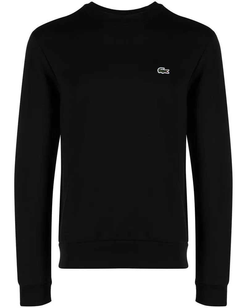 Lacoste Sweatshirt mit Logo-Patch - Schwarz Schwarz