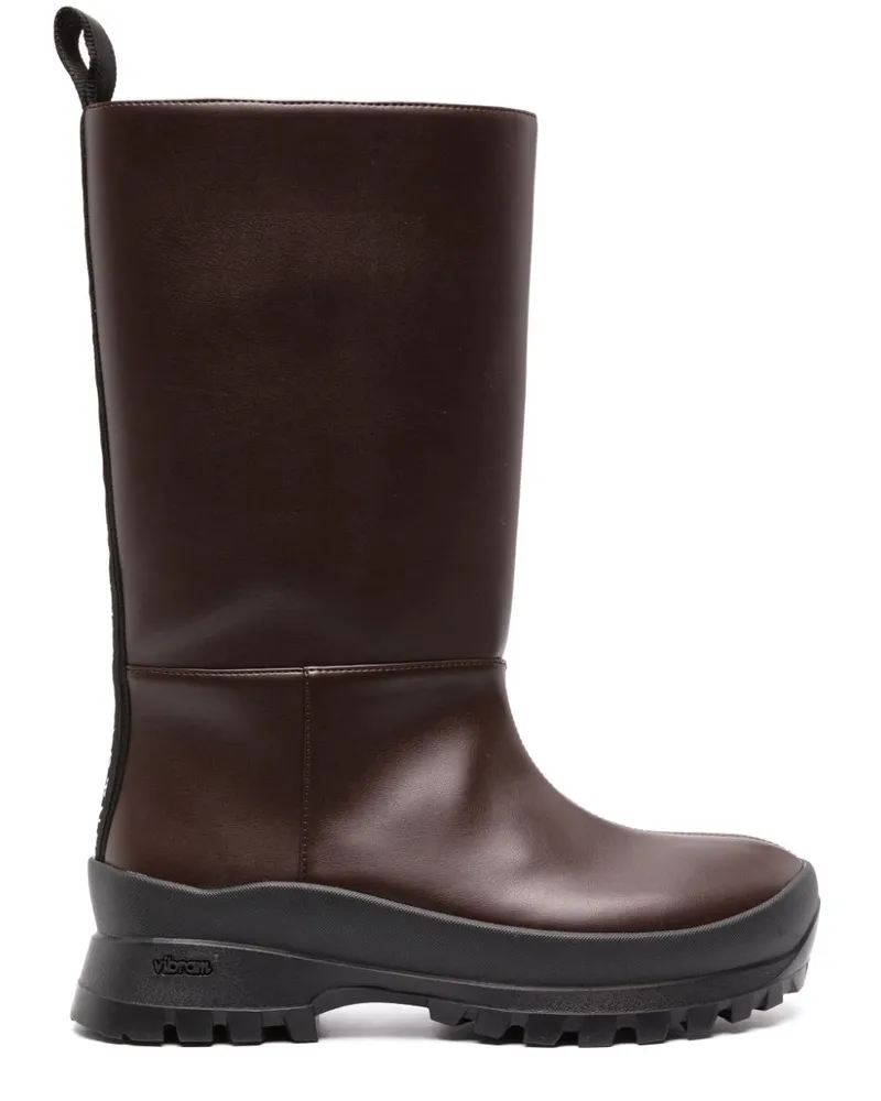 Stella McCartney Stiefeletten mit Logo Braun