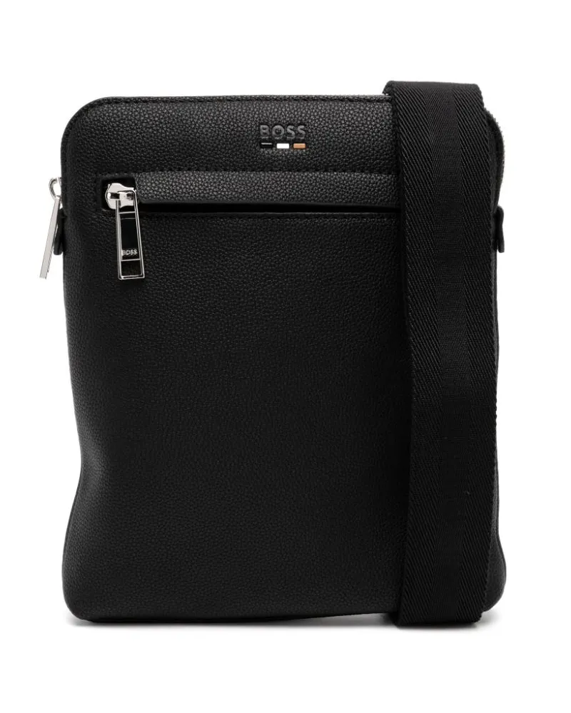 HUGO BOSS Kuriertasche mit Logo-Prägung - Schwarz Schwarz