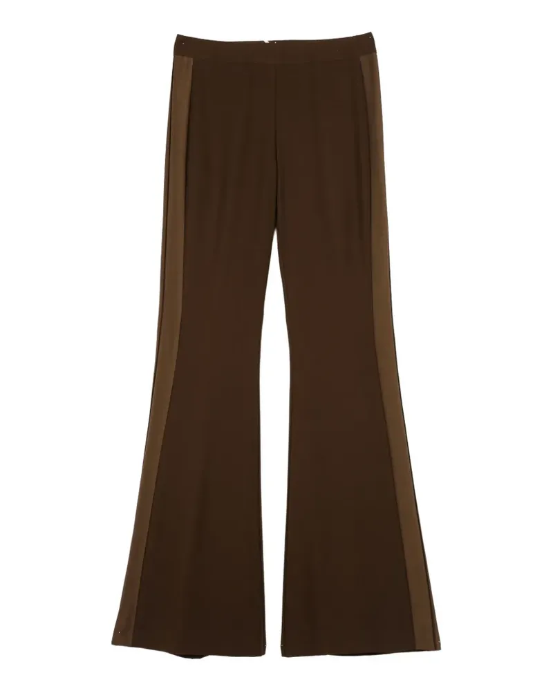 Twin-Set Ausgestellte Hose mit Streifen - Braun Braun