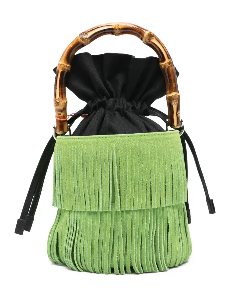 Simon Miller Tiki Tote Bag mit Fransen - Grün Grün