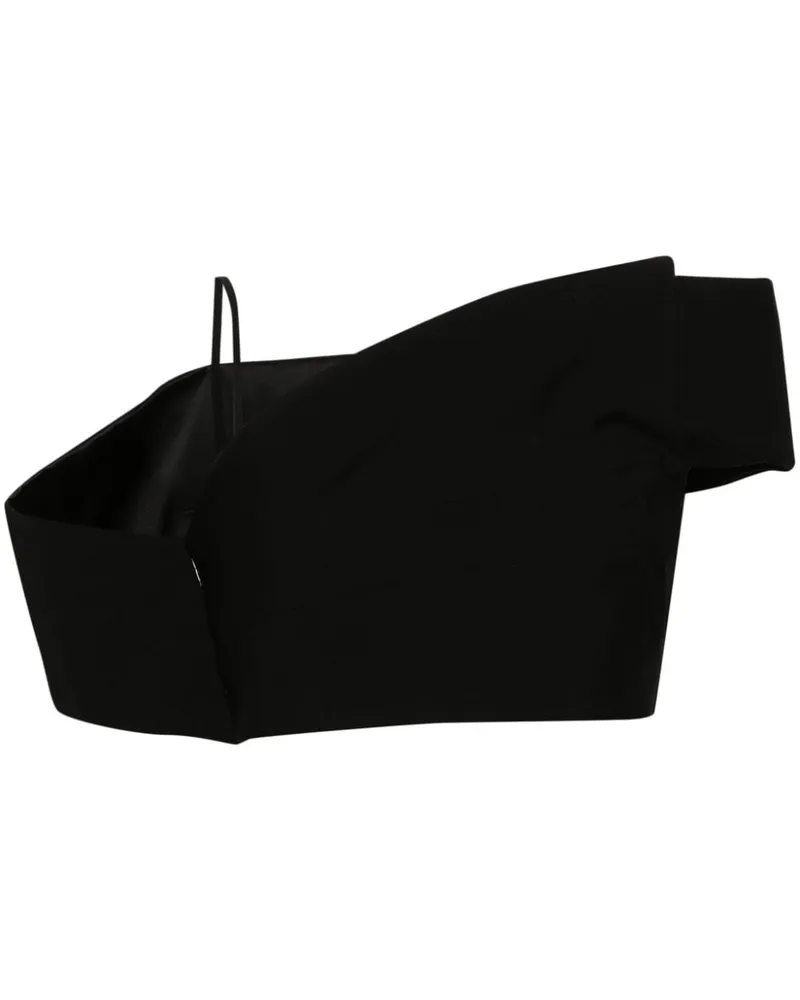 Alexander McQueen Asymmetrisches Cropped-Oberteil - Schwarz Schwarz