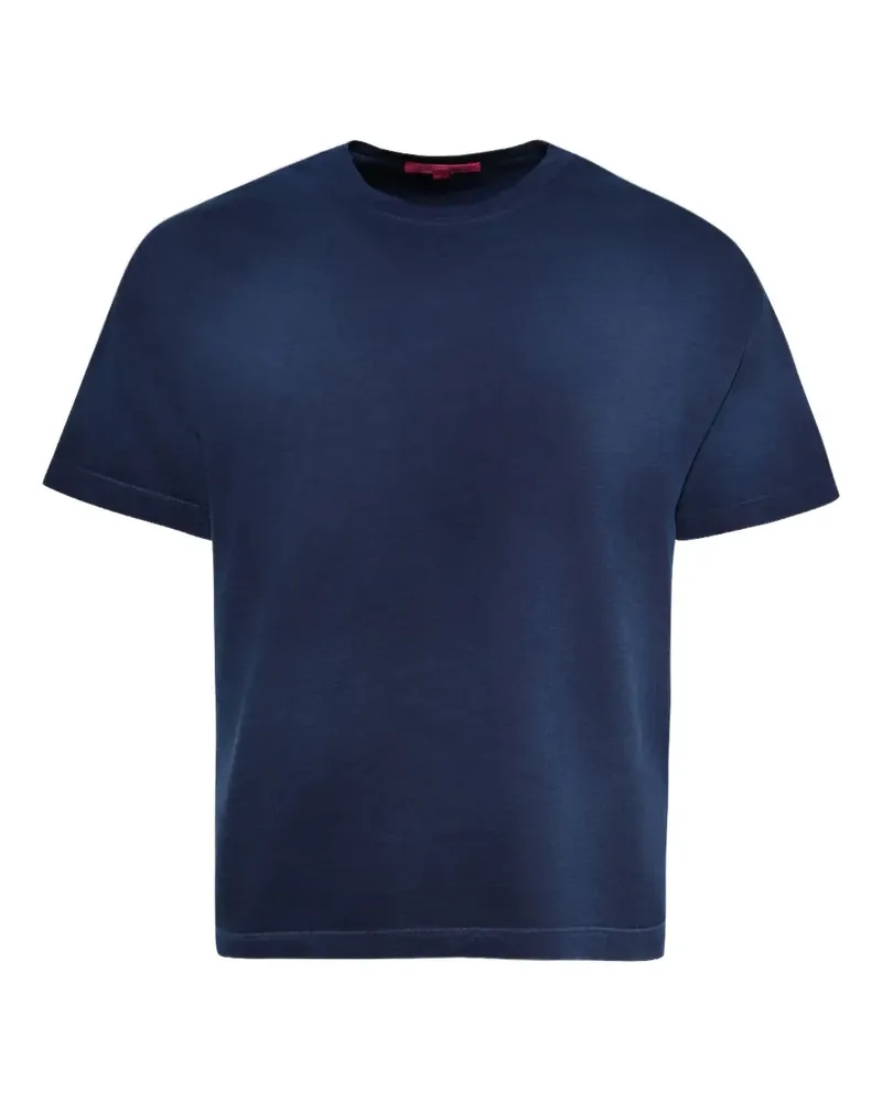 The Elder Statesman T-Shirt mit Bleached-Effekt - Blau Blau